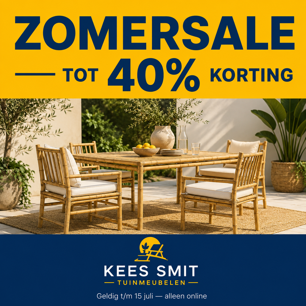 Promotieposter met tuinset